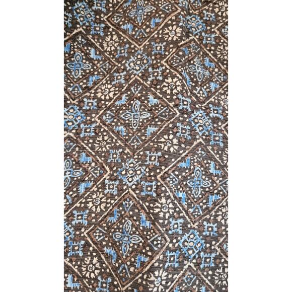 Talbots Womens Size Petites 14 Dress Pants 70% Silk 30% Linen Brown/Blue Lined - Picture 5 of 7